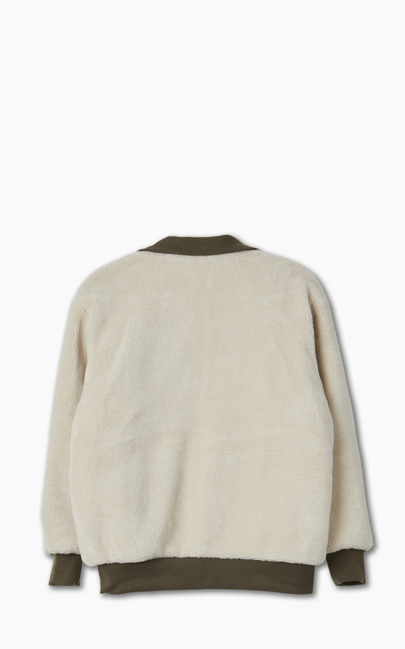 Taion Reversible Military High Neck Down Jacket Dark Olive/Cream