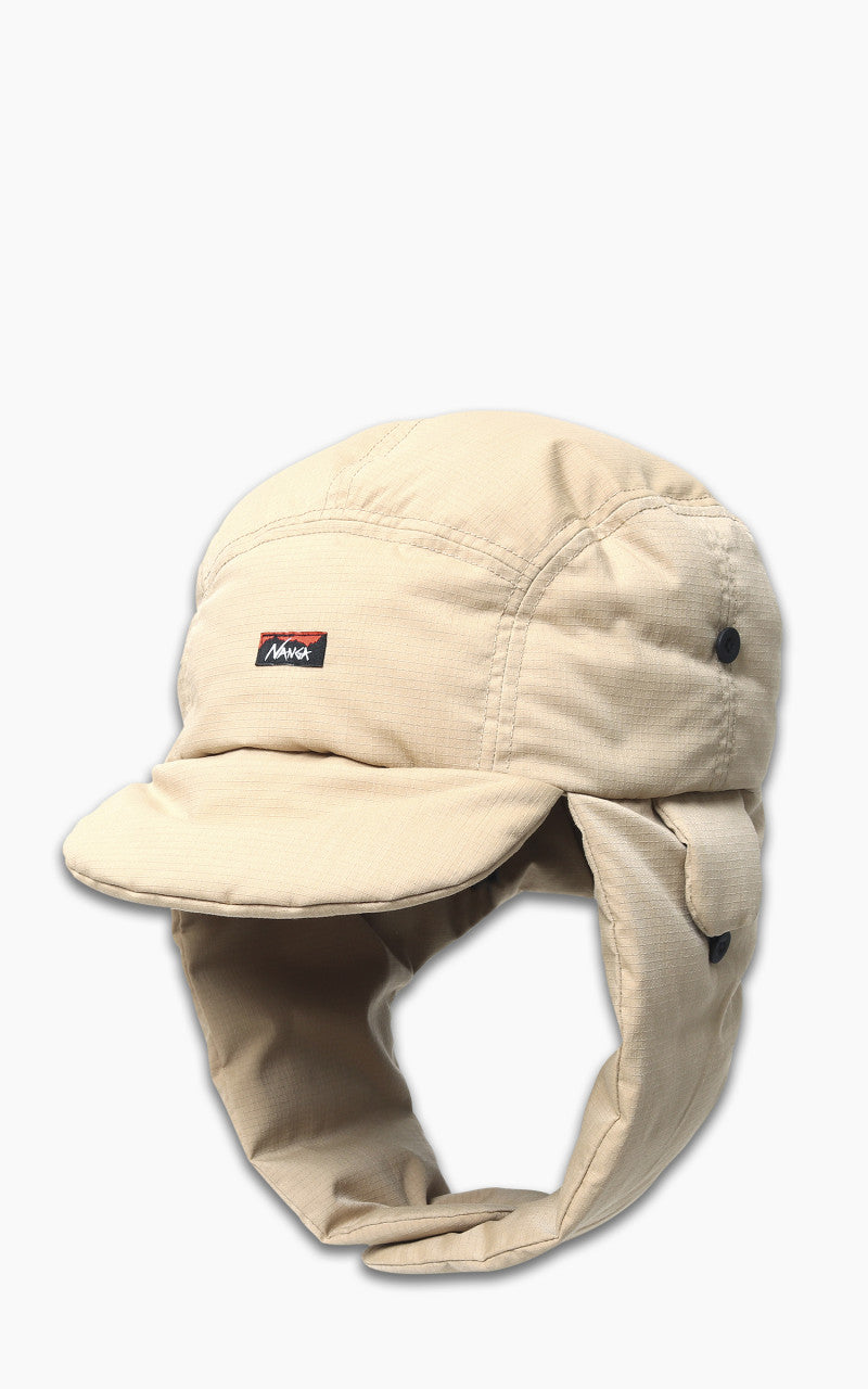 Nanga Takibi Ripstop Down Ear Flap Cap Beige