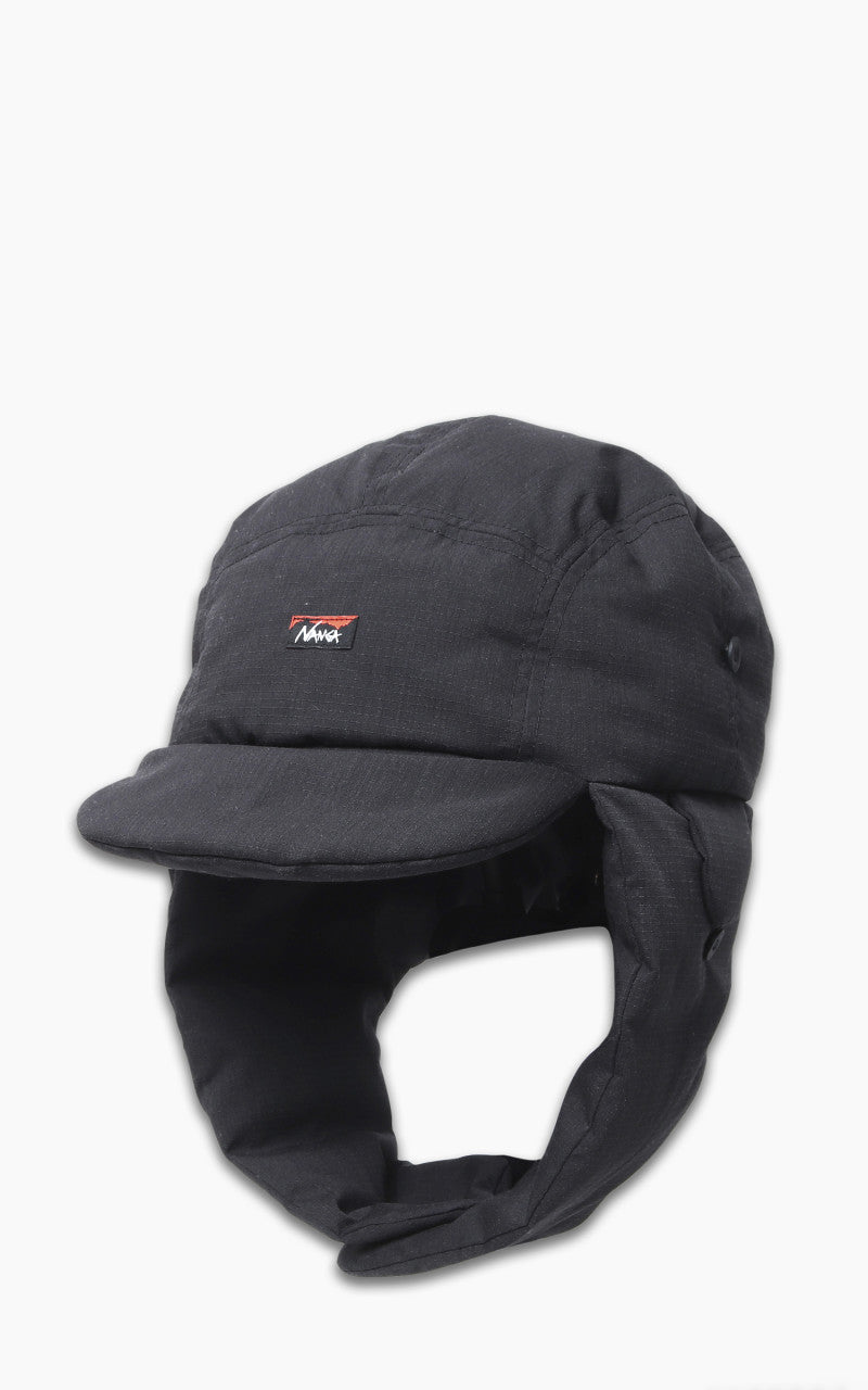 Nanga Takibi Ripstop Down Ear Flap Cap Black