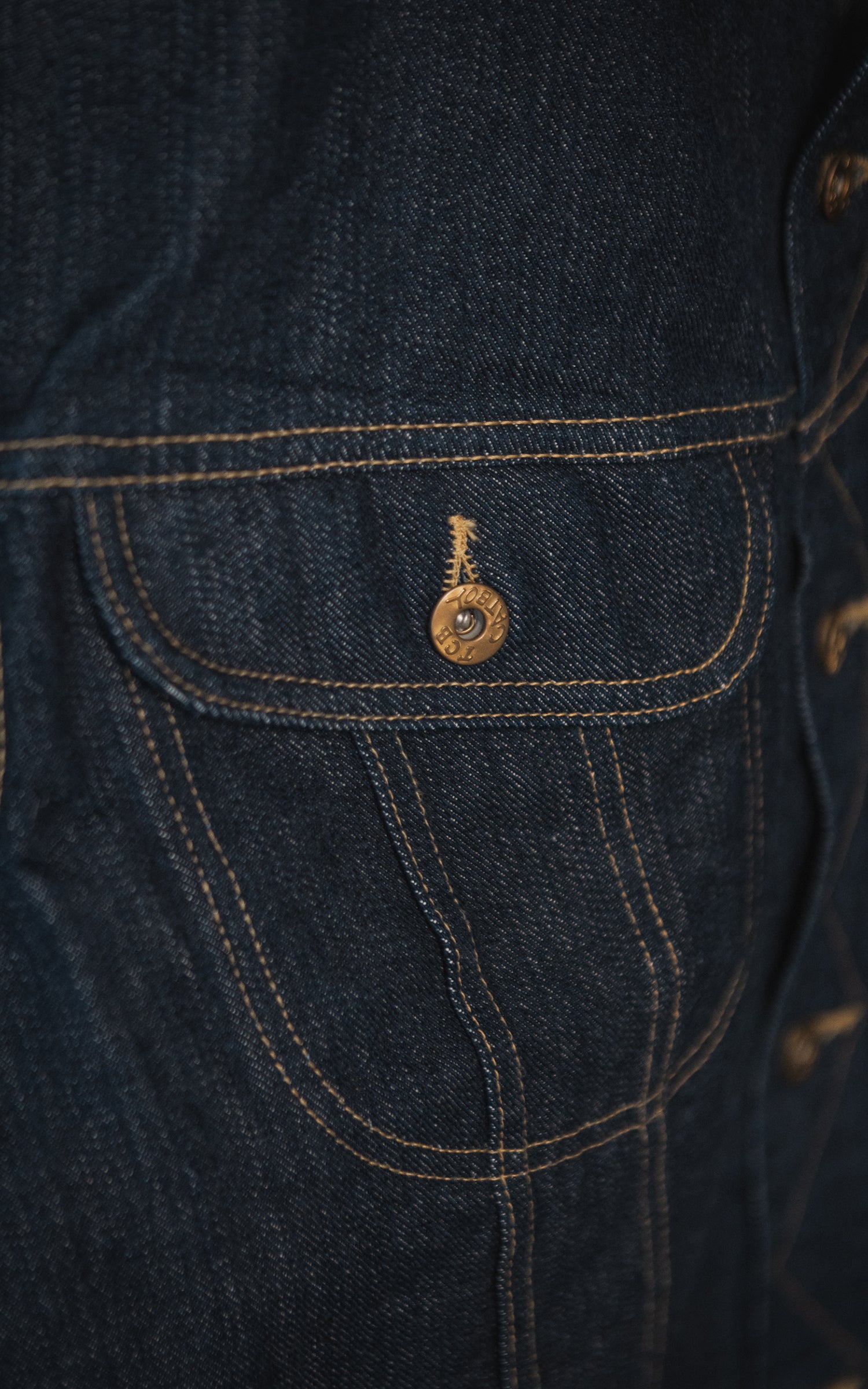 TCB Cats Drive Denim Jacket Selvedge Indigo