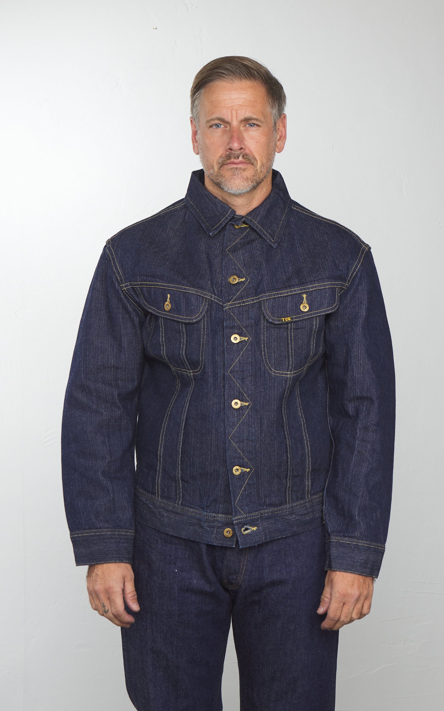 TCB Cats Drive Denim Jacket Selvedge Indigo