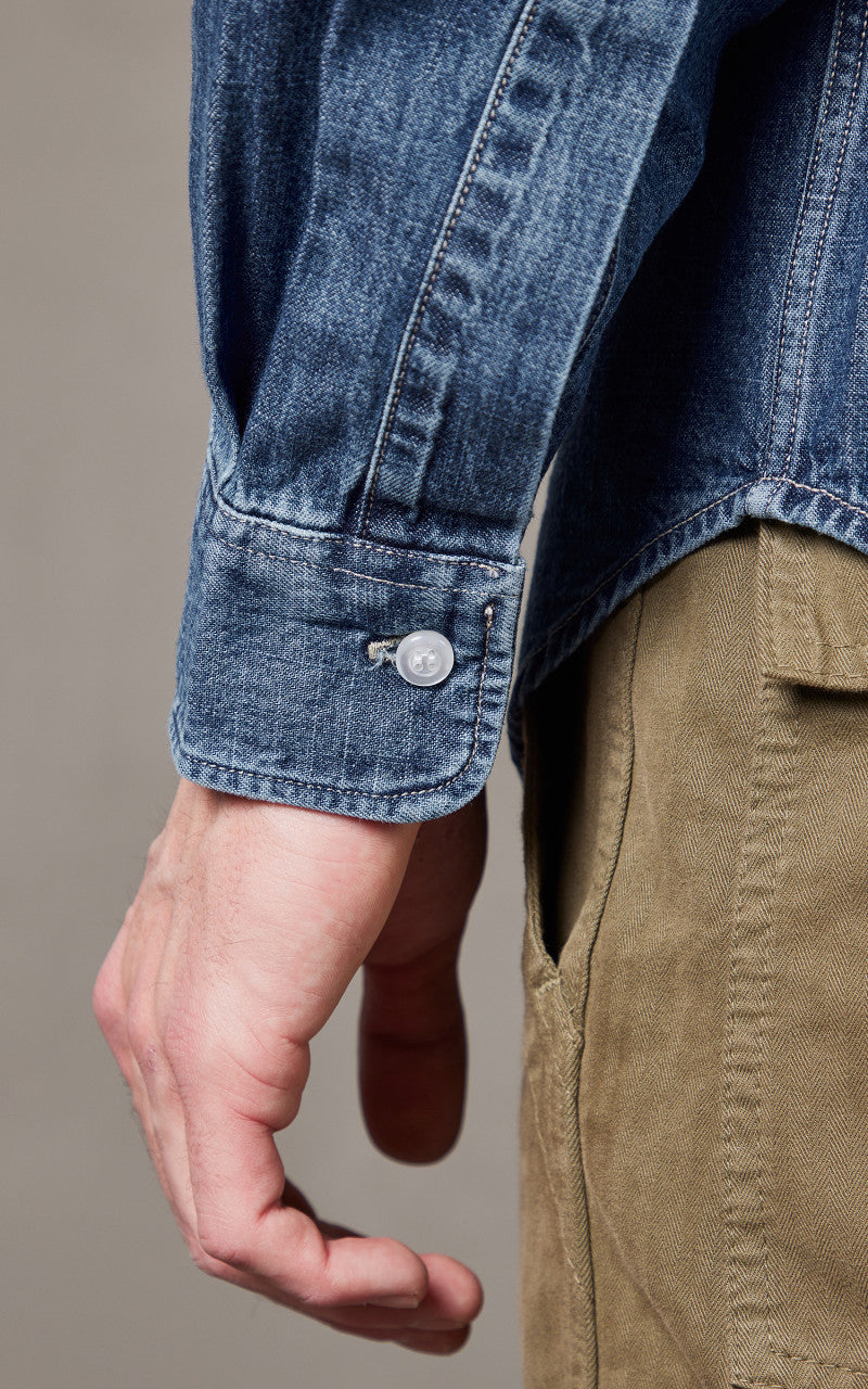 Tellason Button Down Shirt Denim Special Wash