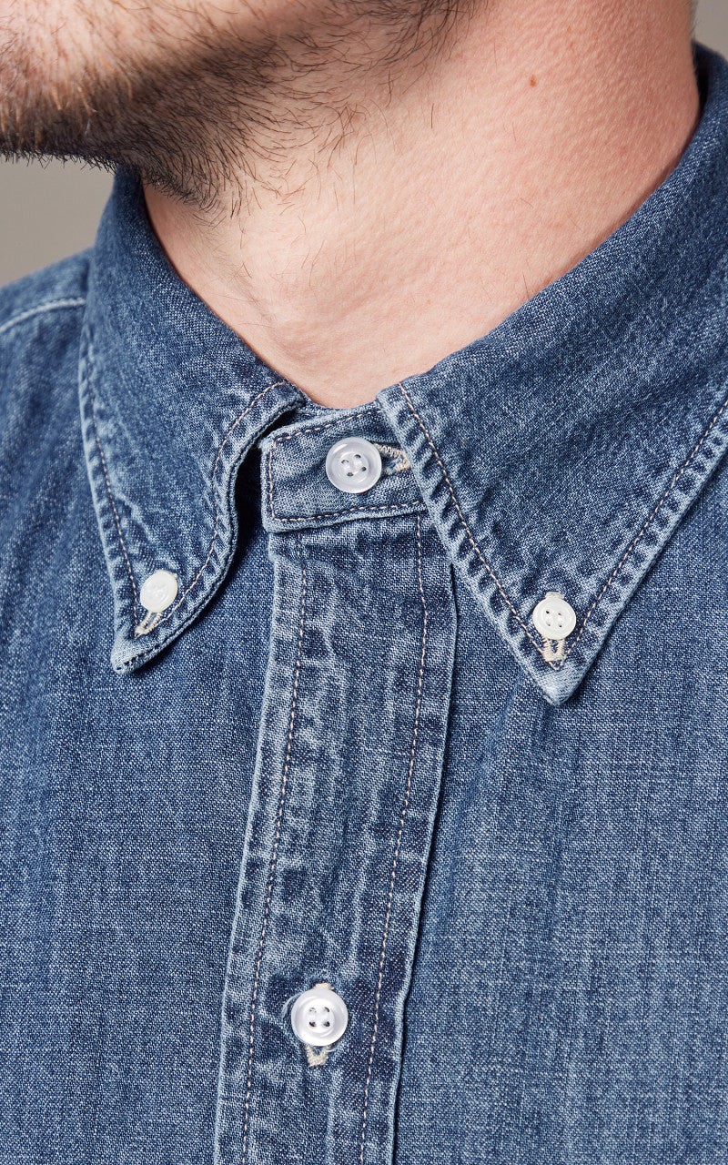 Tellason Button Down Shirt Denim Special Wash