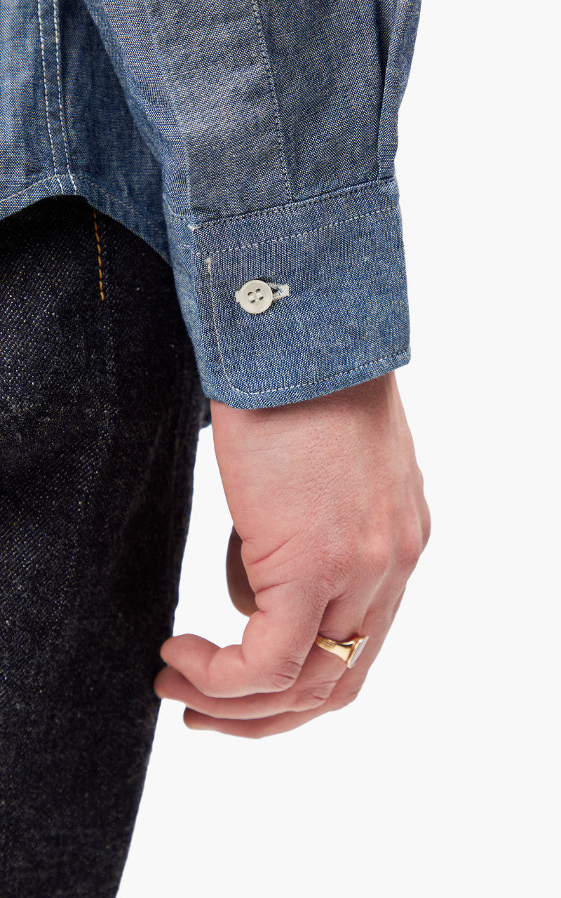 Tellason Button Down Shirt Chambray Light Blue