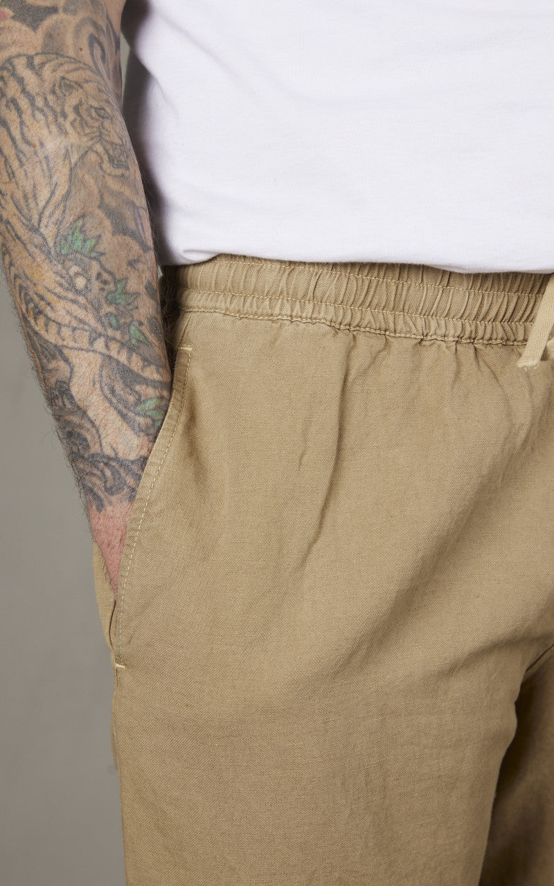Tellason Easy Shorts Cotton Linen Slub Desert Sand