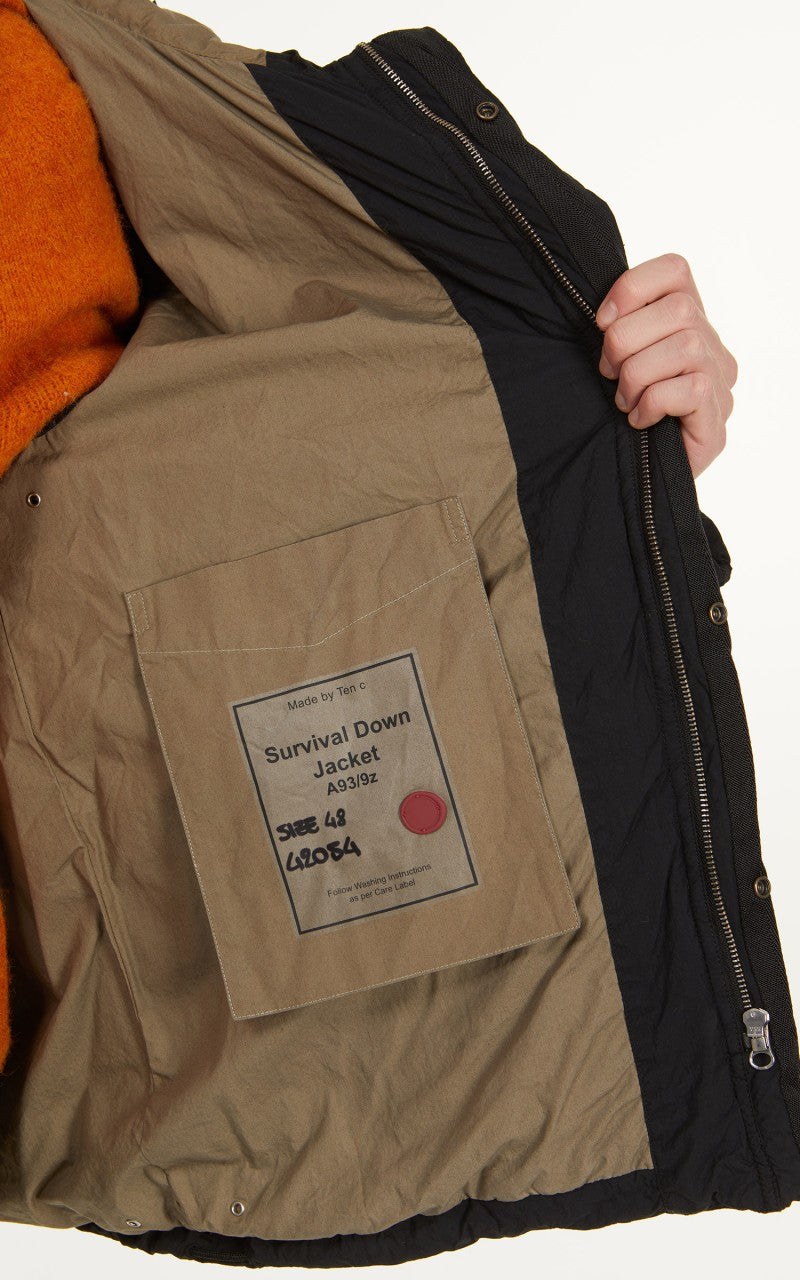 Ten C Survival Down Jacket Black