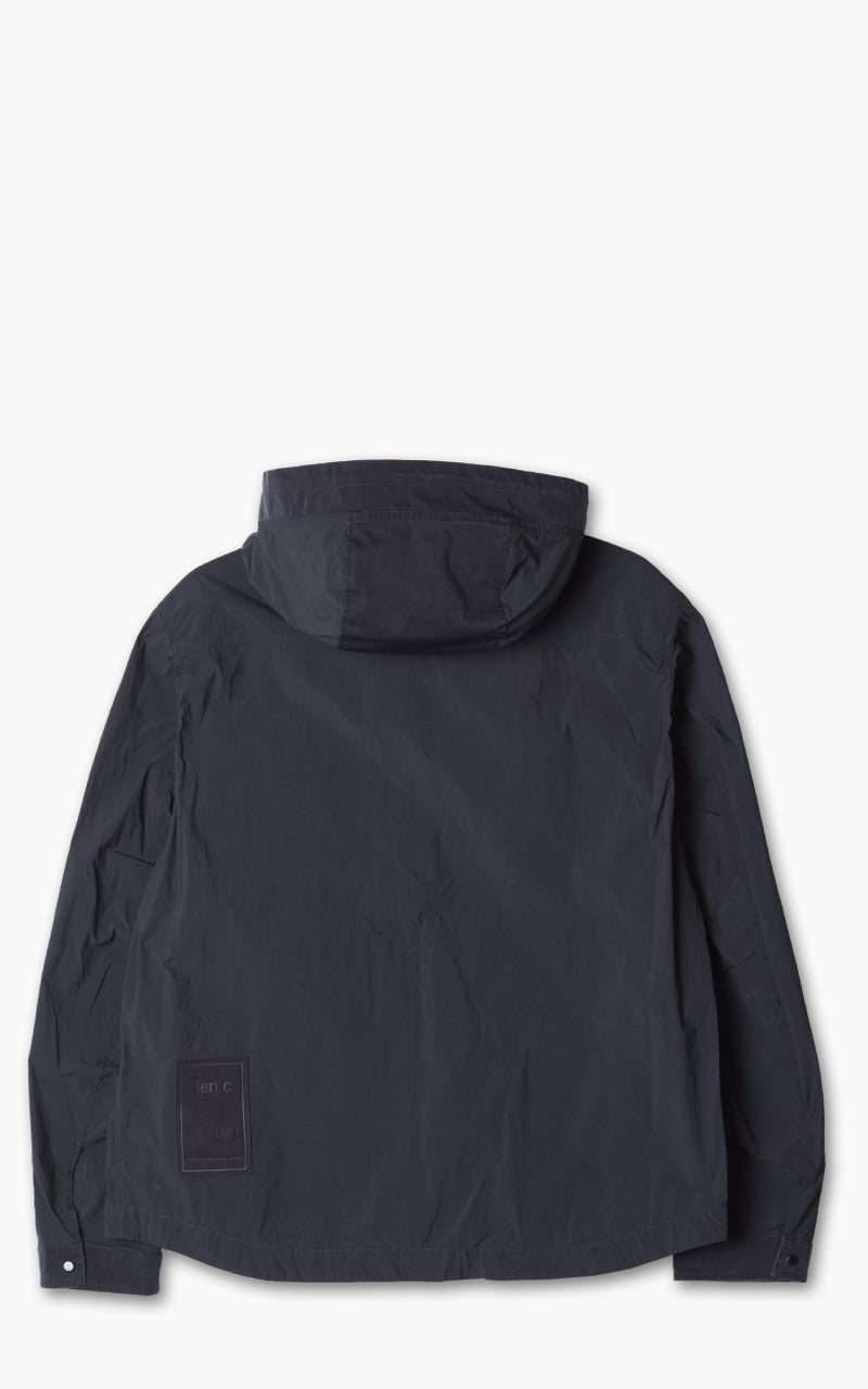 Ten C Hooded Zipped Mid Layer Navy Blue