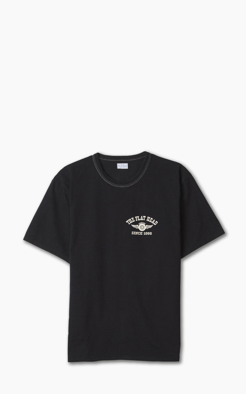 The Flat Head FN-THC-202 Flying Wheel T-Shirt Black