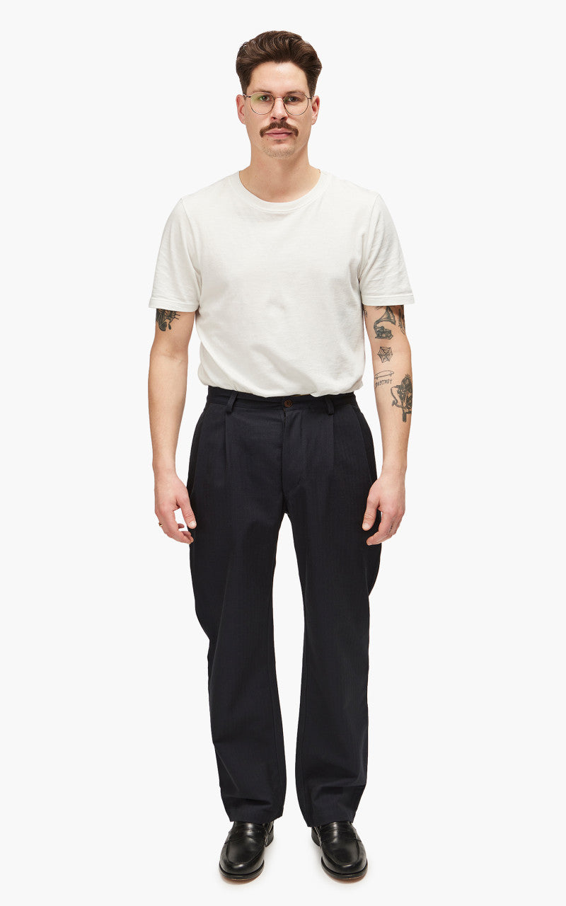 The Quartermaster French Chino HBT Blue