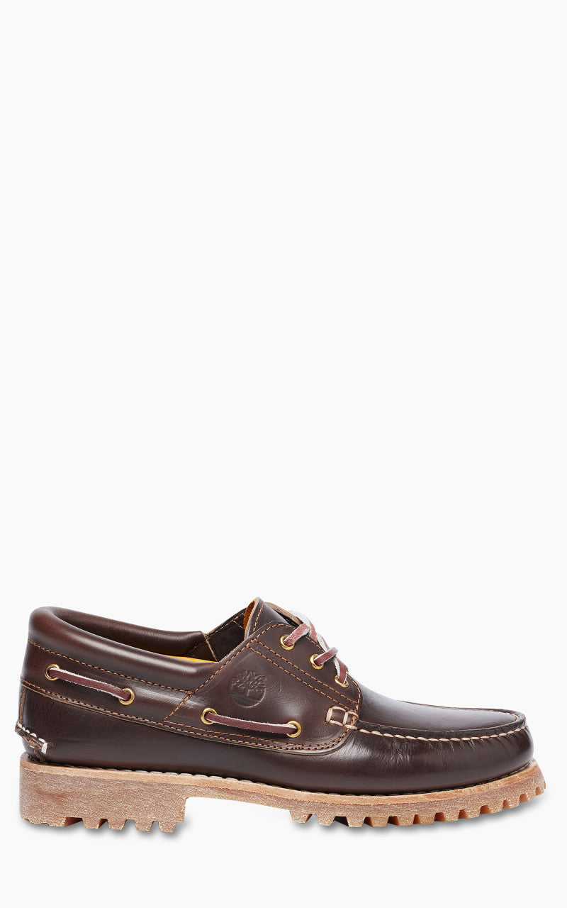 Timberland 3-Eye Lug Handsewn Boat Shoe Mid Brown