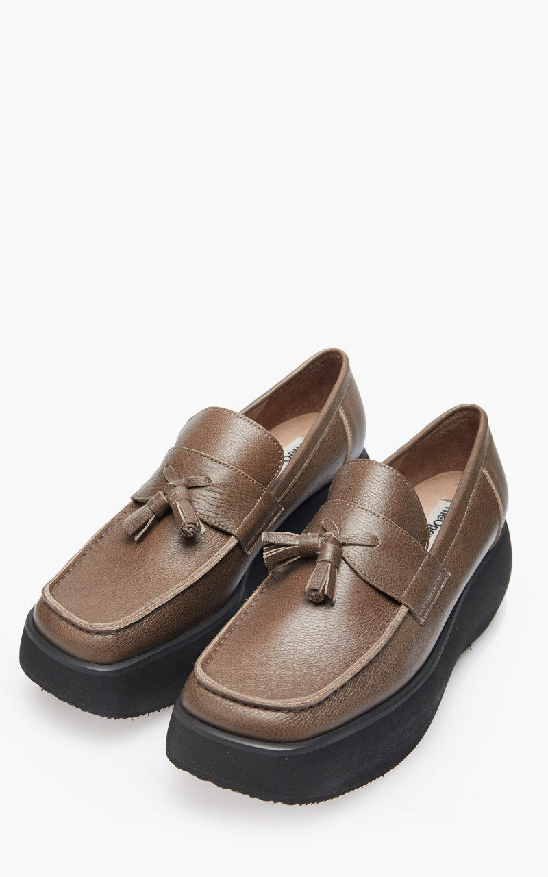 TheOpen Product Tassle Platform Loafer Brown