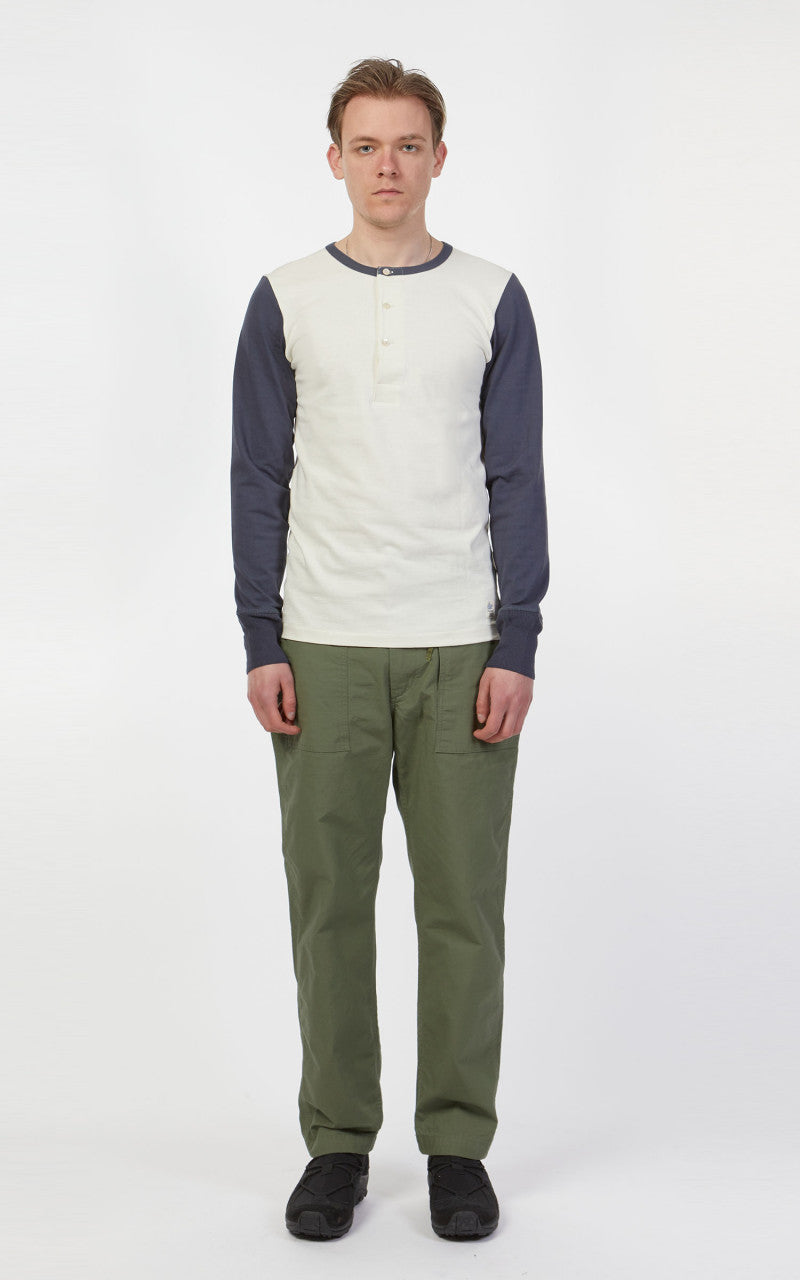 Merz b. Schwanen TR206B Button Facing 1/1 Oat/Navy