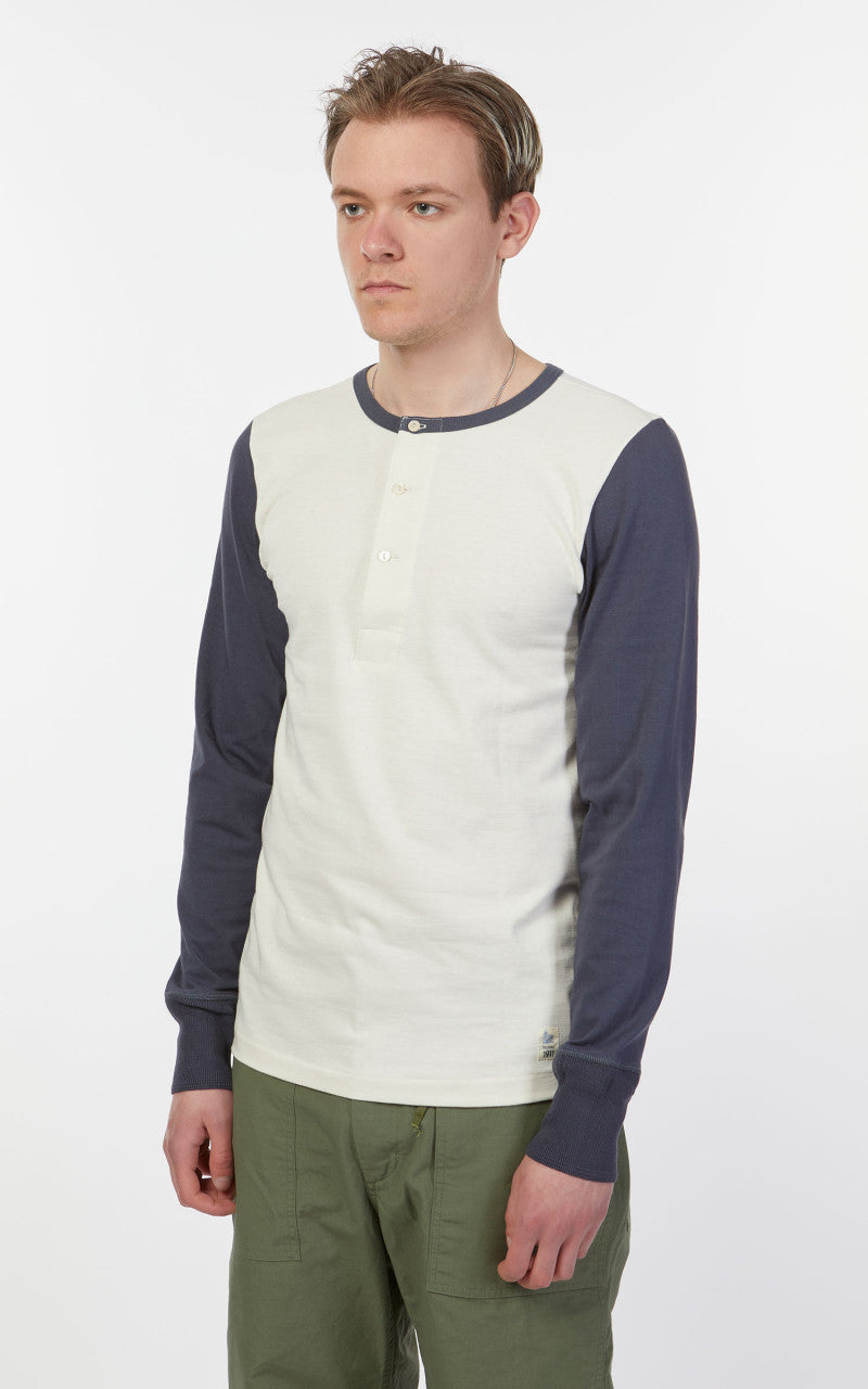 Merz b. Schwanen TR206B Button Facing 1/1 Oat/Navy