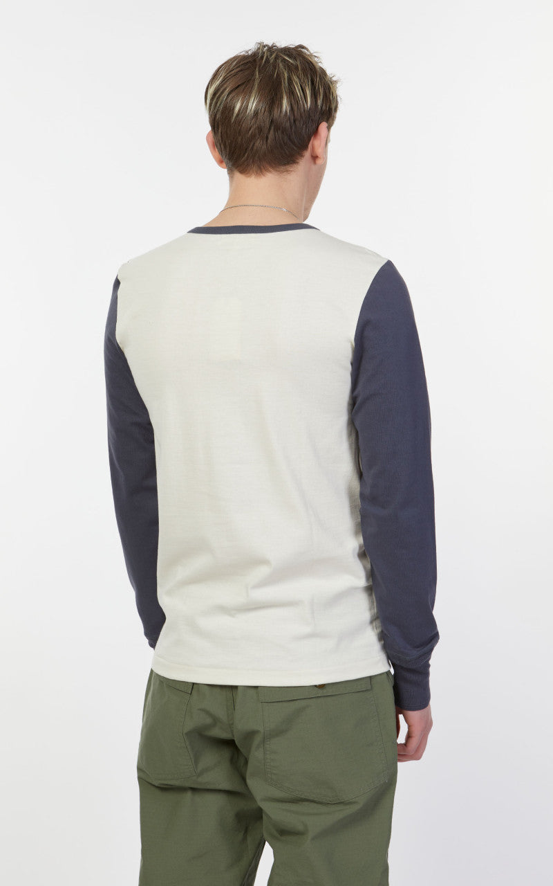 Merz b. Schwanen TR206B Button Facing 1/1 Oat/Navy