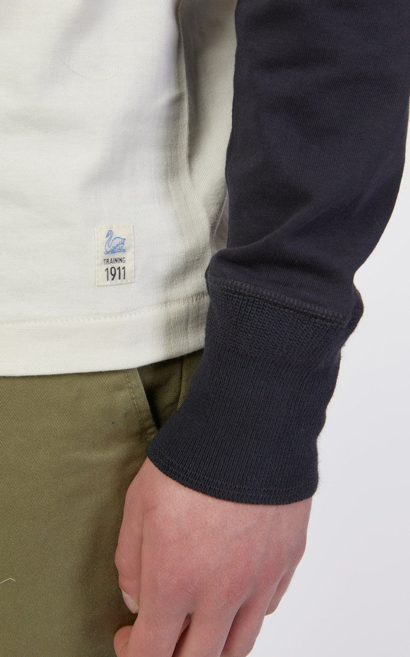 Merz b. Schwanen TR206B Button Facing 1/1 Oat/Charcoal