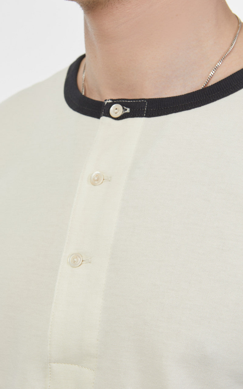 Merz b. Schwanen TR206B Button Facing 1/1 Oat/Charcoal