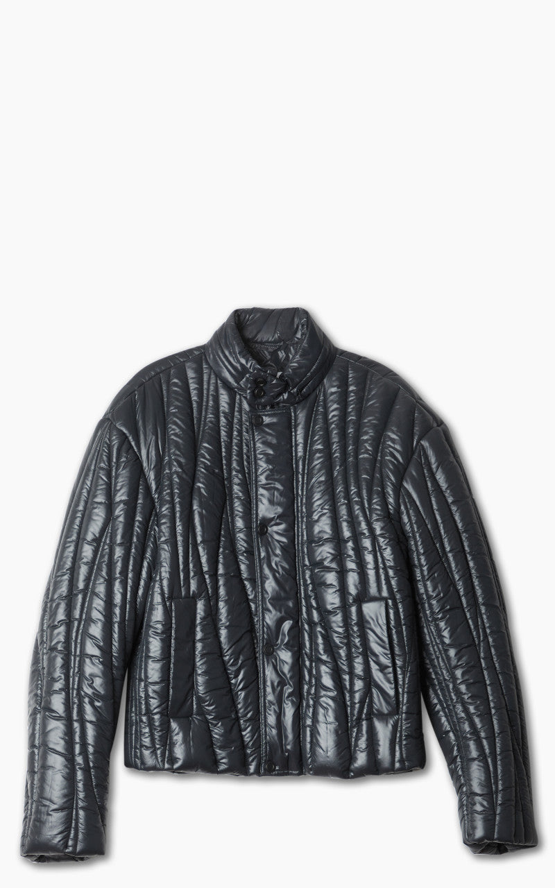 Trussardi Padded Nylon Moto Jacket Black