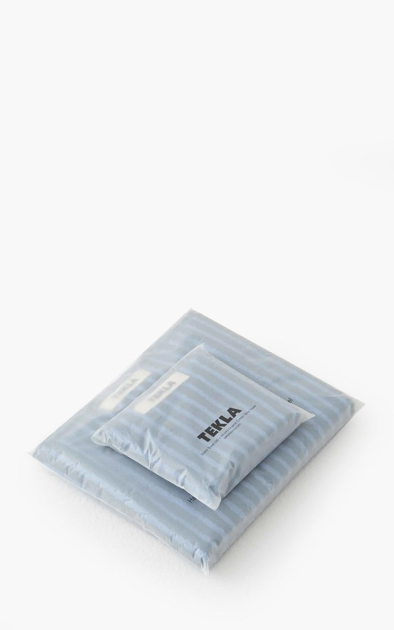 TEKLA Terry Towel Stripes Black/Blue Stripes