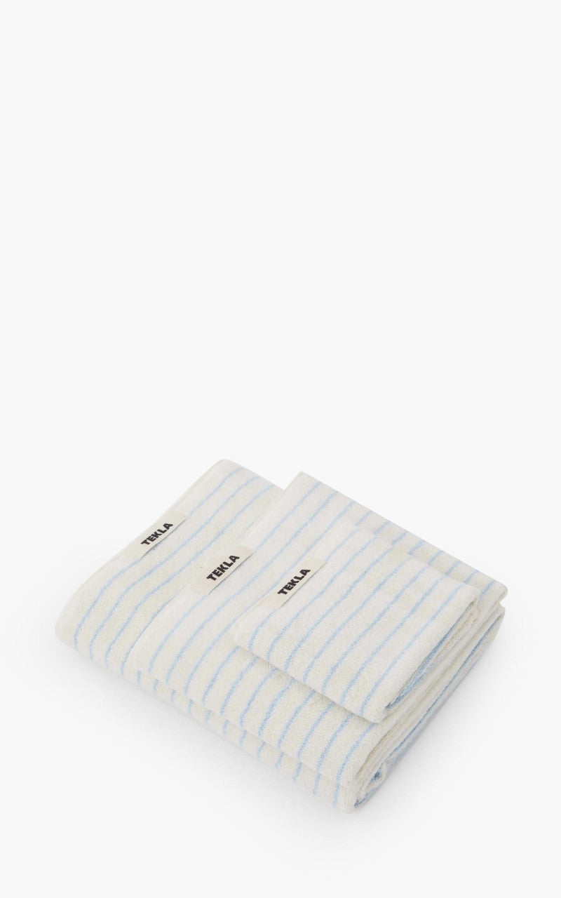 TEKLA Terry Towel Stripes Baby Blue Stripes