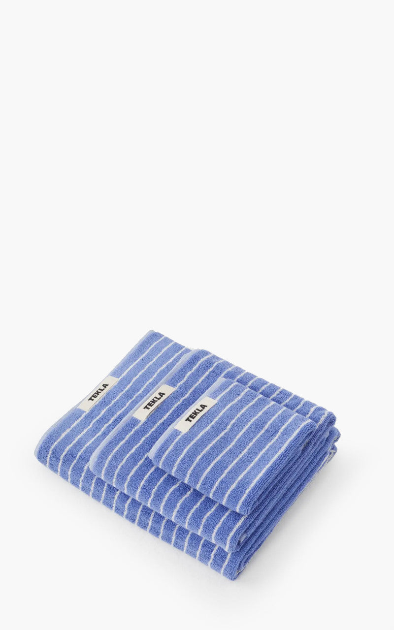 TEKLA Terry Towel Stripes Clear Blue Stripes