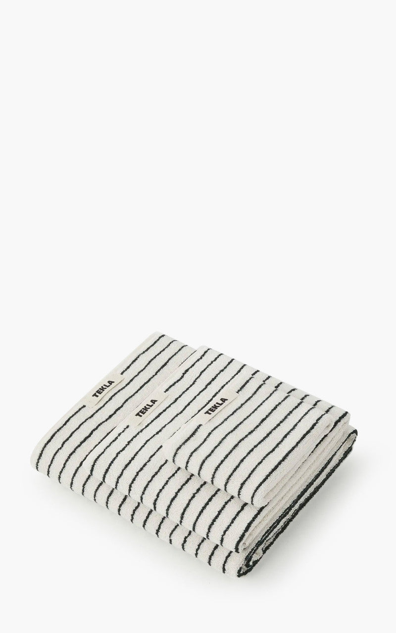 TEKLA Terry Towel Stripes Racing Green