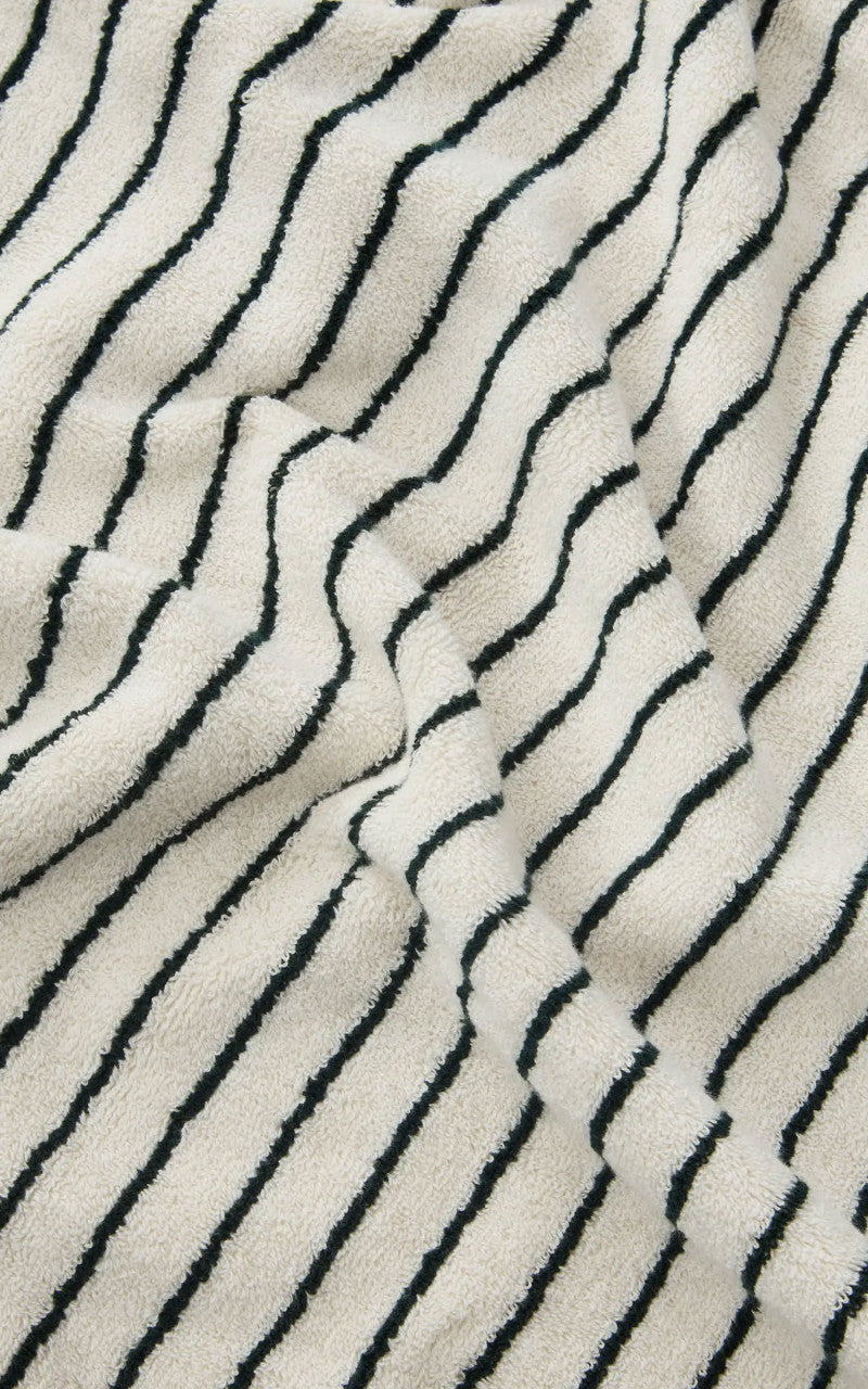 TEKLA Terry Towel Stripes Racing Green