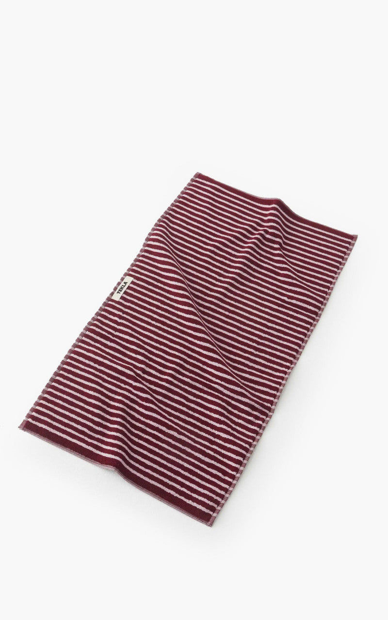 TEKLA Terry Towel Stripes Red/Rose Stripes