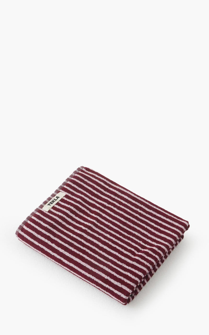 TEKLA Terry Towel Stripes Red/Rose Stripes