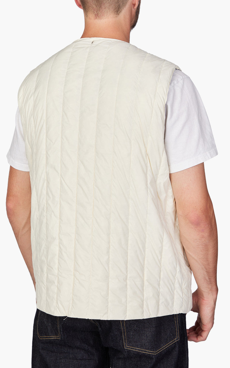 Taion x Beams Lights Reversible China Inner Vest Off White/Sage