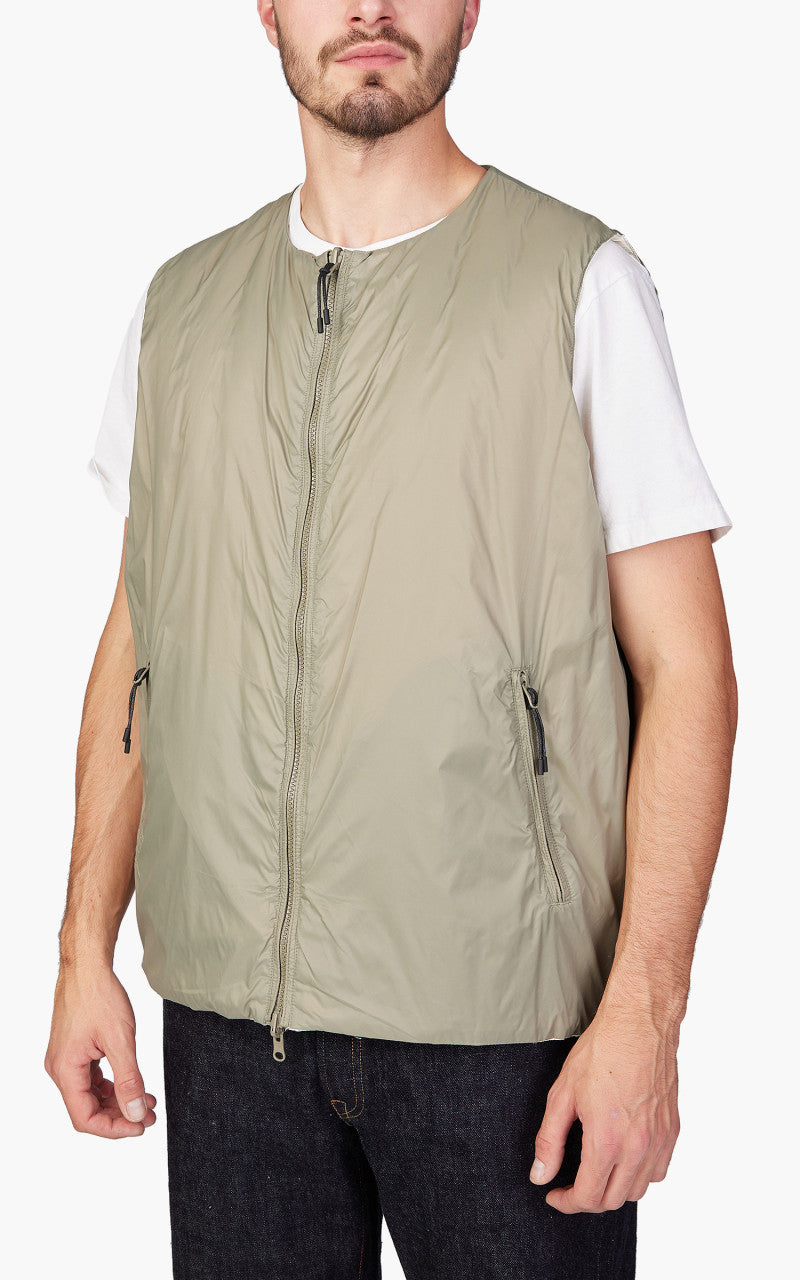 Taion x Beams Lights Reversible China Inner Vest Off White/Sage