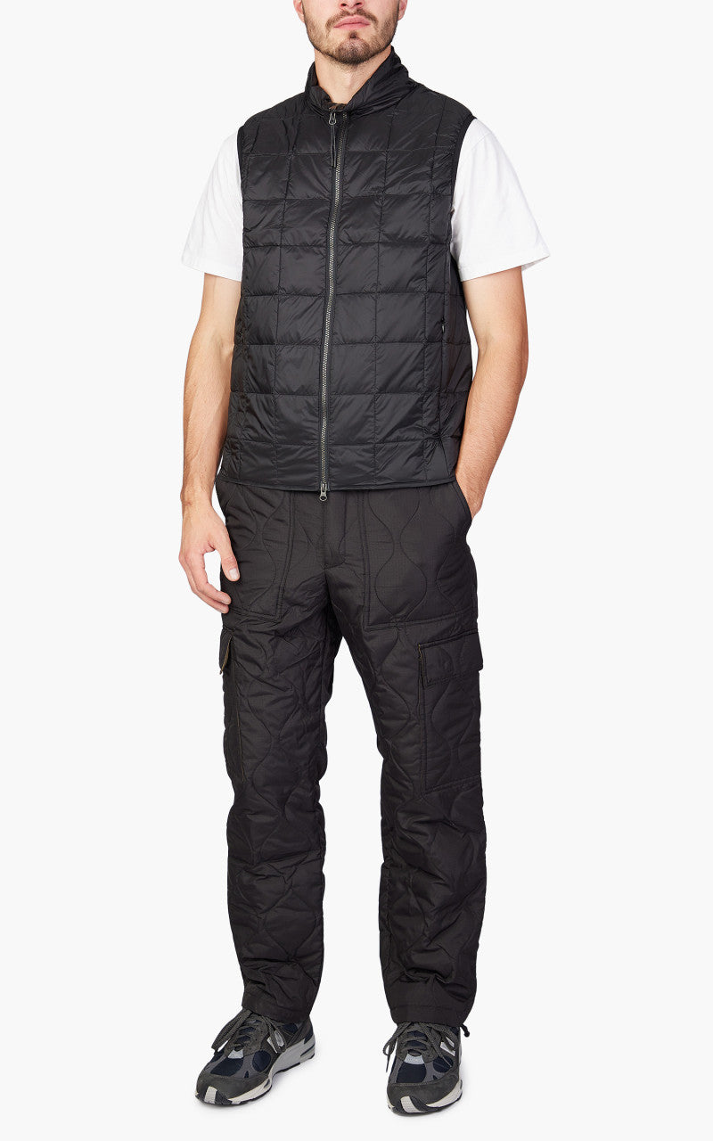 Taion HI-Neck Zip Down Vest Black