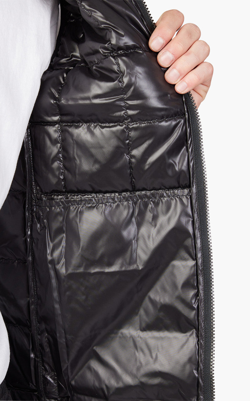 Taion HI-Neck Zip Down Vest Black