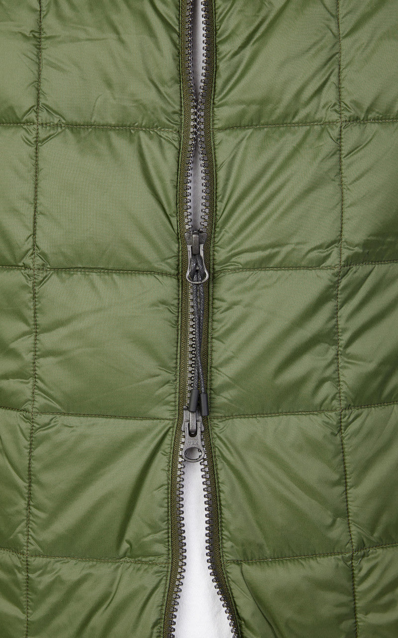 Taion HI-Neck Zip Down Vest Olive