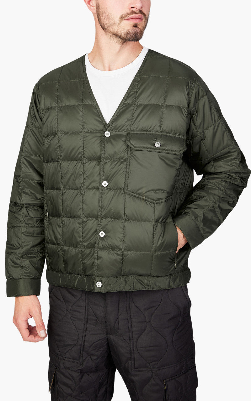 Taion Down Work Cardigan Dark Olive