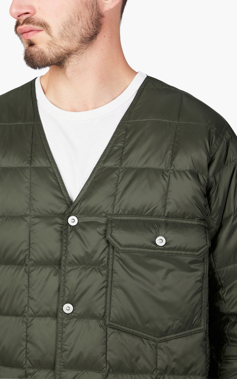 Taion Down Work Cardigan Dark Olive