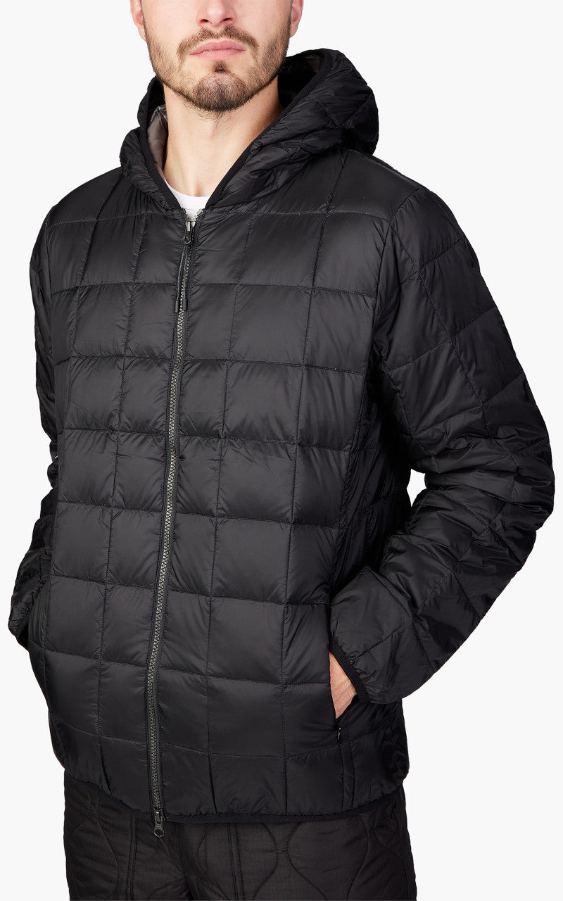 Taion Oversized Zip Down Hoodie Black