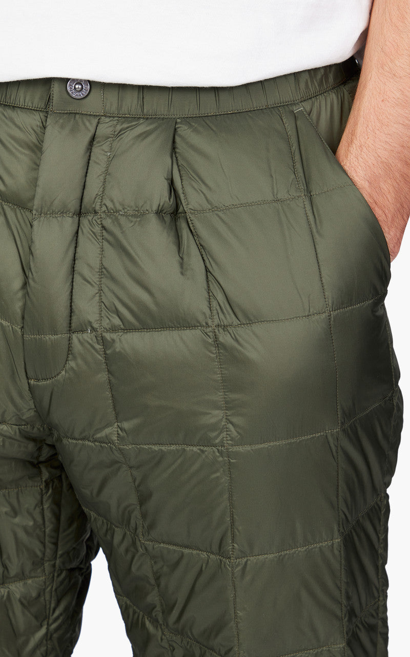 Taion Semi Wide Down Pants Dark Olive