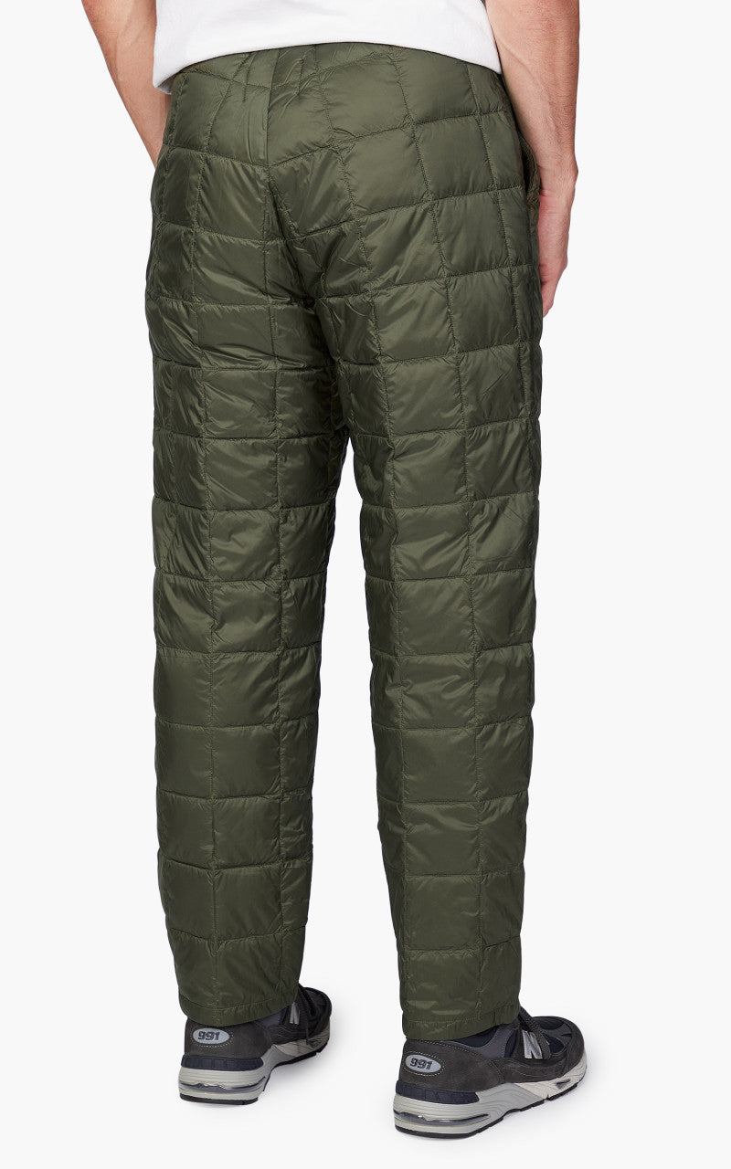 Taion Semi Wide Down Pants Dark Olive