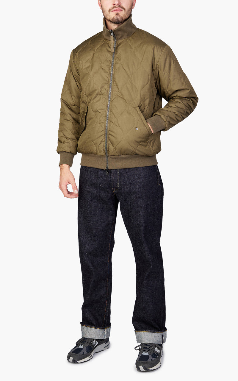 Taion Reversible Military High Neck Down Jacket Dark Olive/Cream