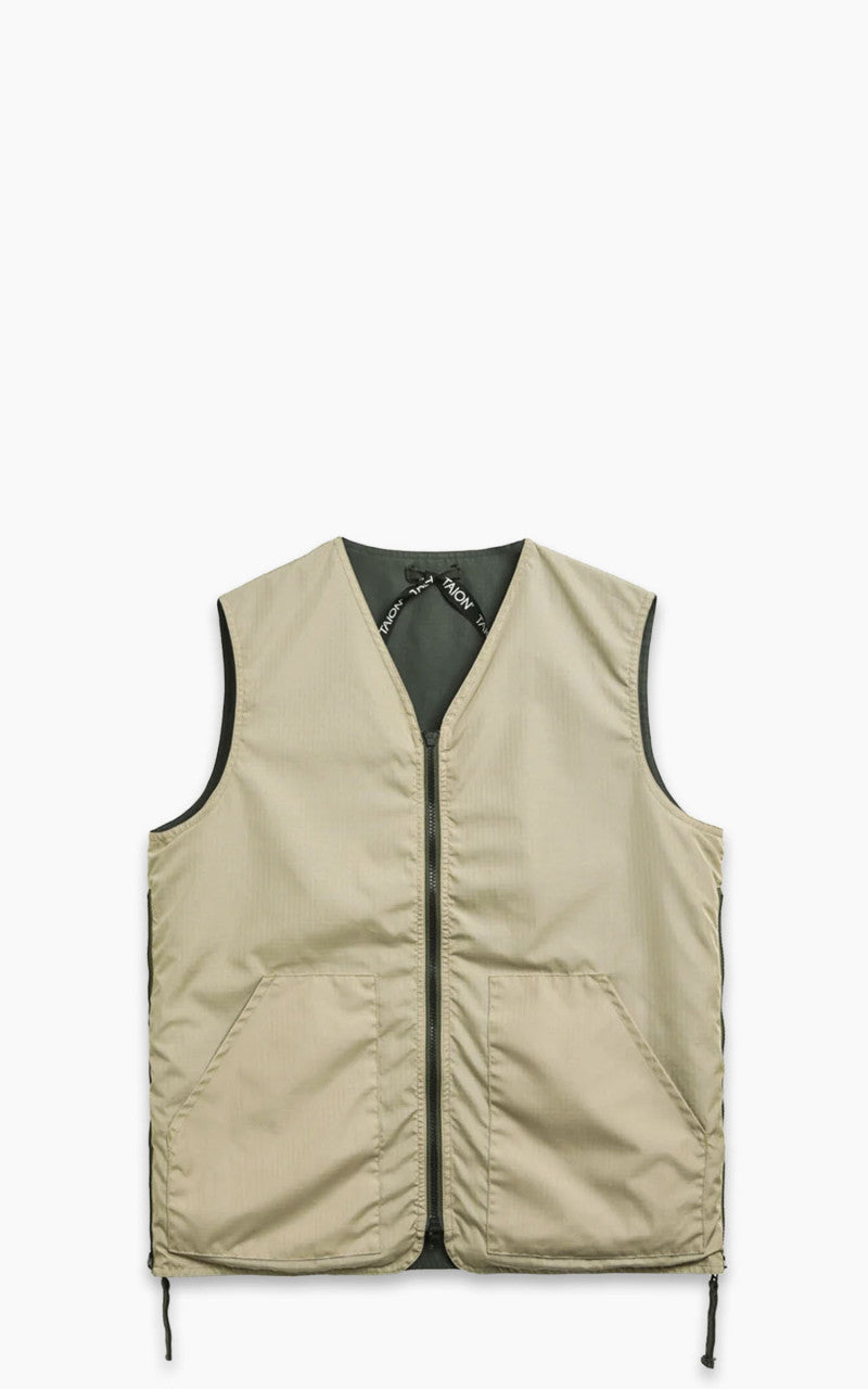 Taion Military Reversible V-Neck Vest Olive