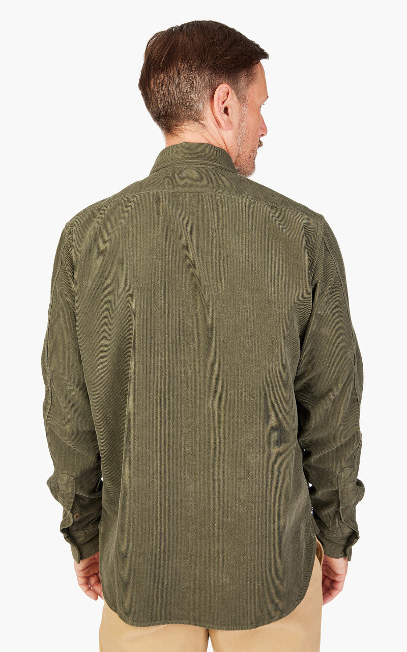 Tellason Clampdown Shirt Corduroy Millerighe Moss