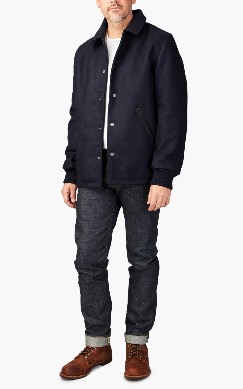 Tellason Coach Jacket Wool/Cashmere Dark Navy