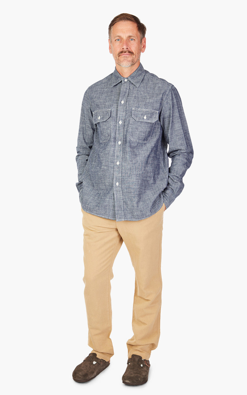 Tellason Clampdown Shirt Chambray Blau