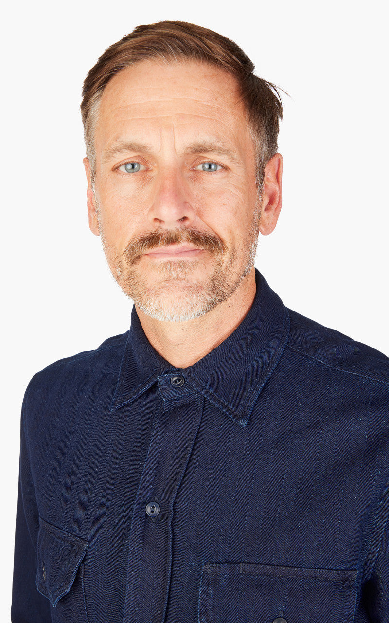 Tellason Clampdown Shirt Fine HBT Real Indigo