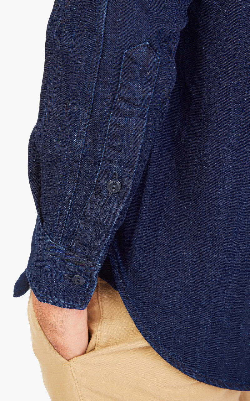 Tellason Clampdown Shirt Fine HBT Real Indigo