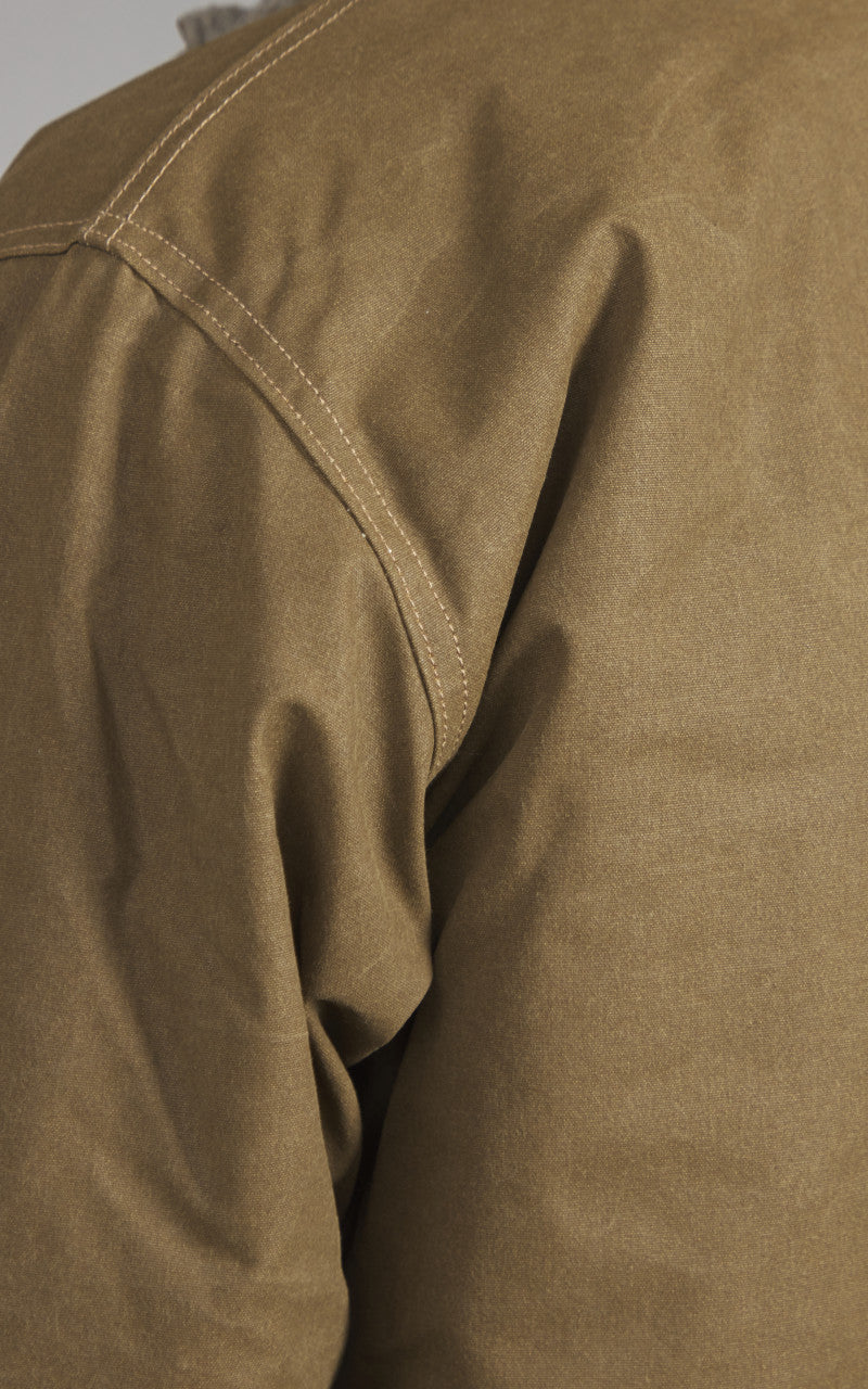 Tellason x Blubaugh N1 Deck Jacket Waxed Olive/Brown