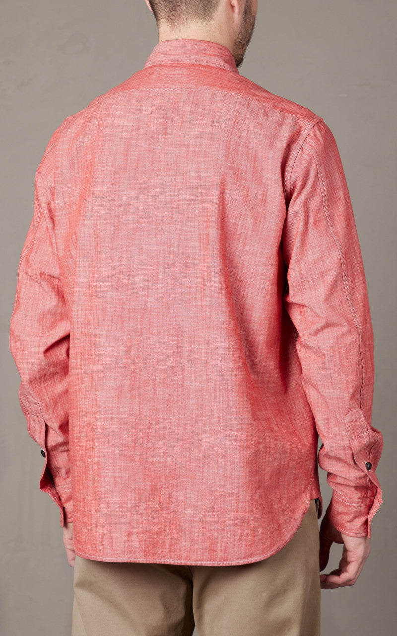 Tellason Clampdown Shirt Chambray Pinhais Red
