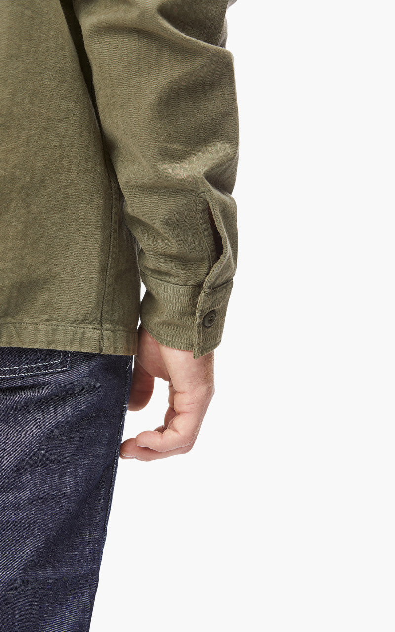 Tellason Fatigue Shirt Herringbone Olive