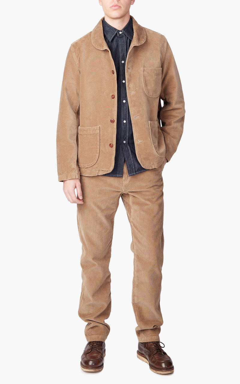 Tellason Shawl Collar Jacket Kindermann Corduroy Taupe