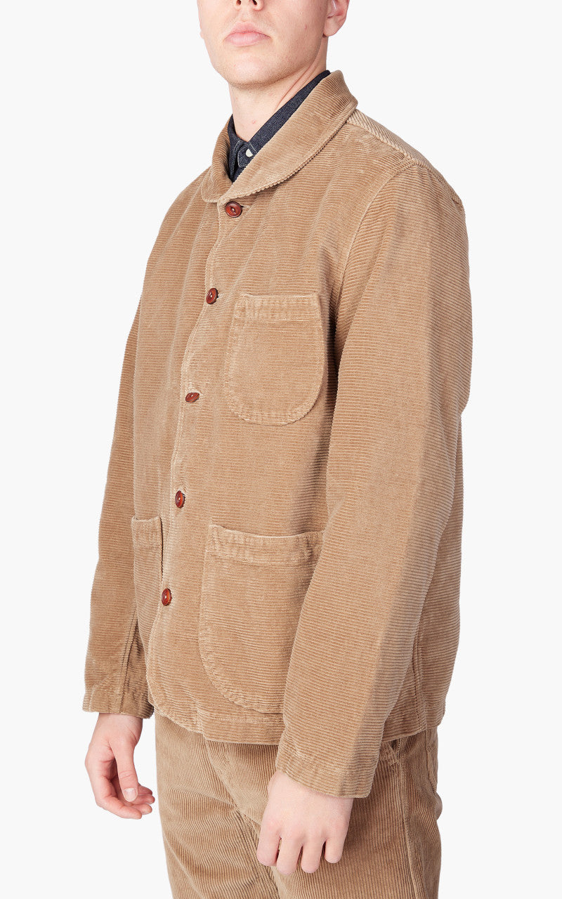 Tellason Shawl Collar Jacket Kindermann Corduroy Taupe